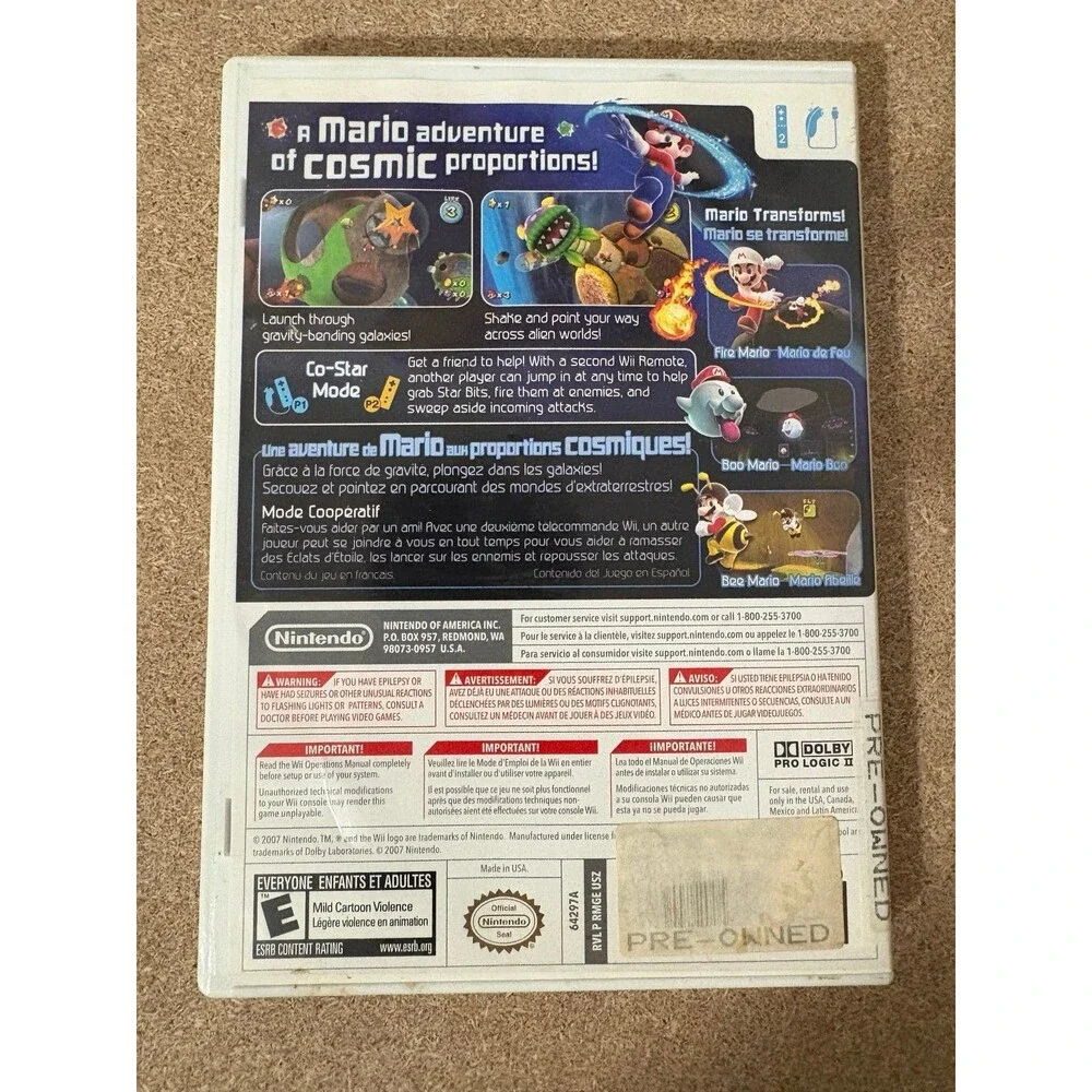 Super Mario Galaxy Nintendo Wii